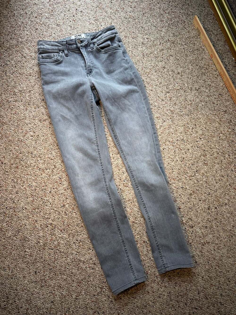 Acne Studios Skin 5‎ Inox Grey Skinny Jeans